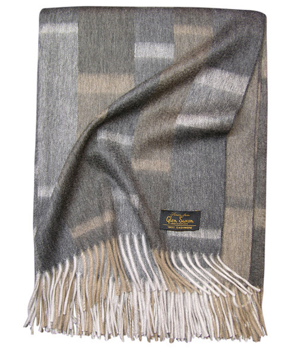 Плед кашемировый 130x180 Glen Saxon Eccentric Dark Grey