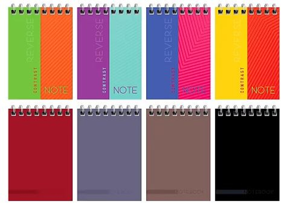 Блокнот А7 40л клетка BG "Моноколор. Classic" гребень Б7гр40 12760 