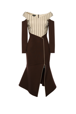 Платье с ассиметричным воланом 12-18FW