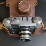 №31 Фотоаппарат "ФЭД-4" с объективом "ФЭД" в оригинальном кофре, металл, стекло, кожа, Харьковский машиностроительный завод им. Дзержинского (ФЭД), СССР, 1961-1979 гг.