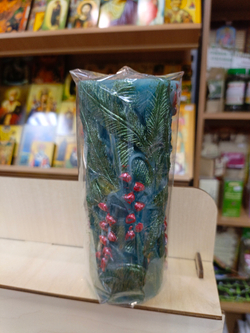 Свеча столб Ягодный куст, ручная работа