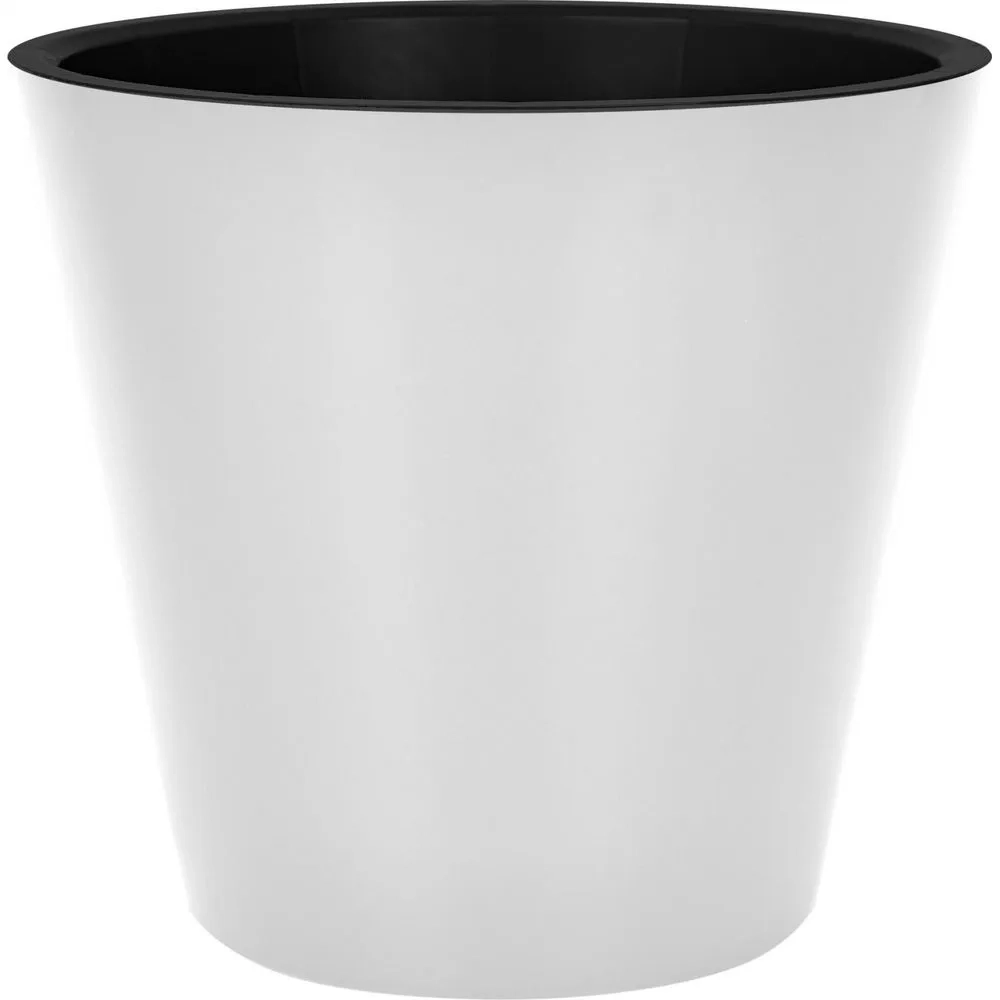 Горшок для цветов InGreen London D160 мм, 1,6 л, с дренажной вставкой, белый