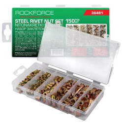 Заклепки резьбовые стальные М3-М10, набор 150пр. RockFORCE RF-36481