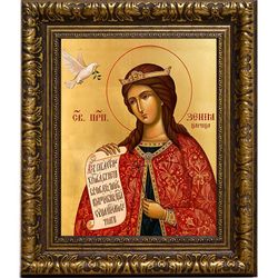 Ксения Константинопольская Преподобная. В миру царица Ирина. Икона на холсте.