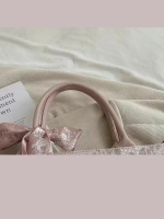 Сумка для учебы большая а4 тоут розовая y2k с бантиком