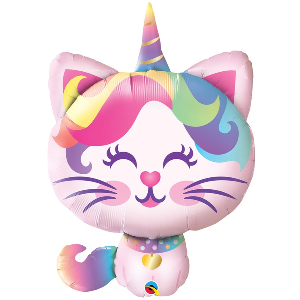Шар Фольгированный Котенок-Единорог (Ассорти)