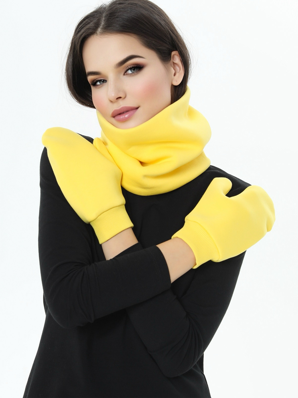 Рукавички-трансформеры из футера с начесом