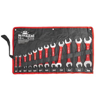 Набор ключей рожковых 12пр. (6х7-30х32мм) на полотне KingTul kraft KT-1012k(3212K)