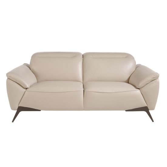 Диван 2-х местный 6131/KF072-2P-M5652 с обивкой из серо-бежевой кожи