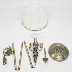 Citilux Вена CL402930 Торшер бронза с белым абажуром