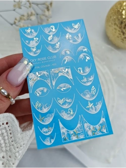 Lucky Rose Слайдеры наклейки для длинных ногтей 420