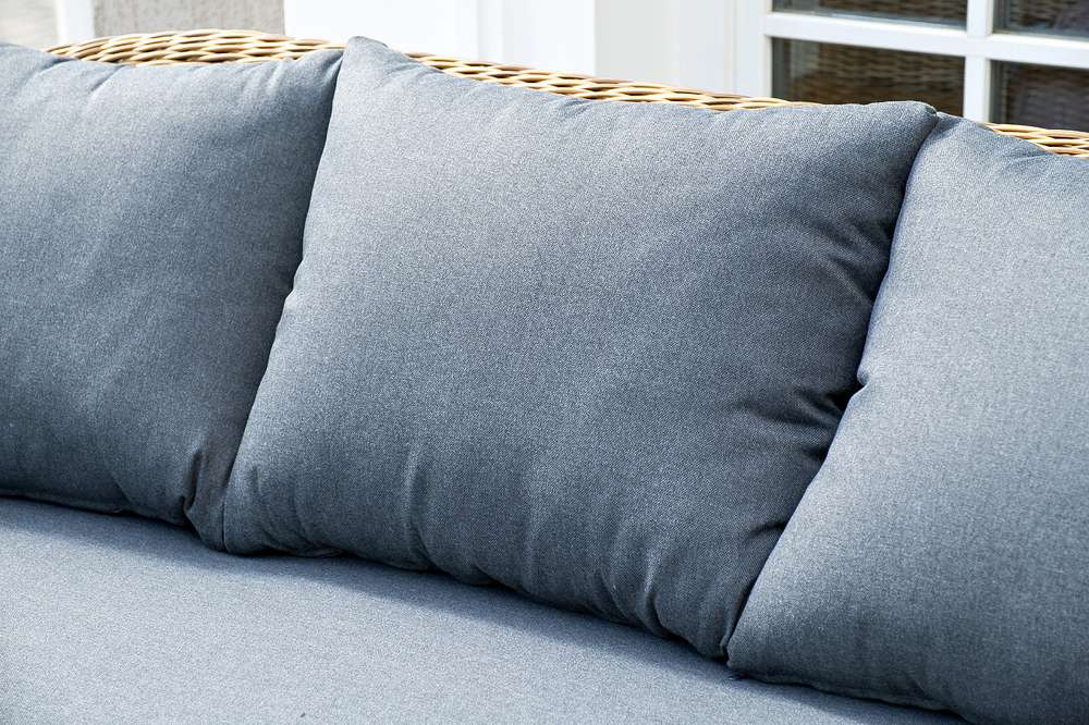 "Барселона" лаунж-зона из искусственного ротанга, цвет соломенный