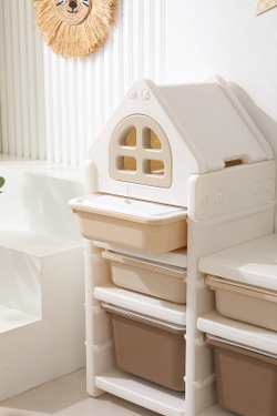 Стеллаж для игрушек UNIX Kids 12 ящиков Camel