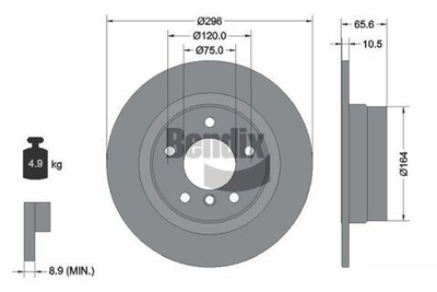 BENDIX Braking - BDS1637-BEN - Brake Disc