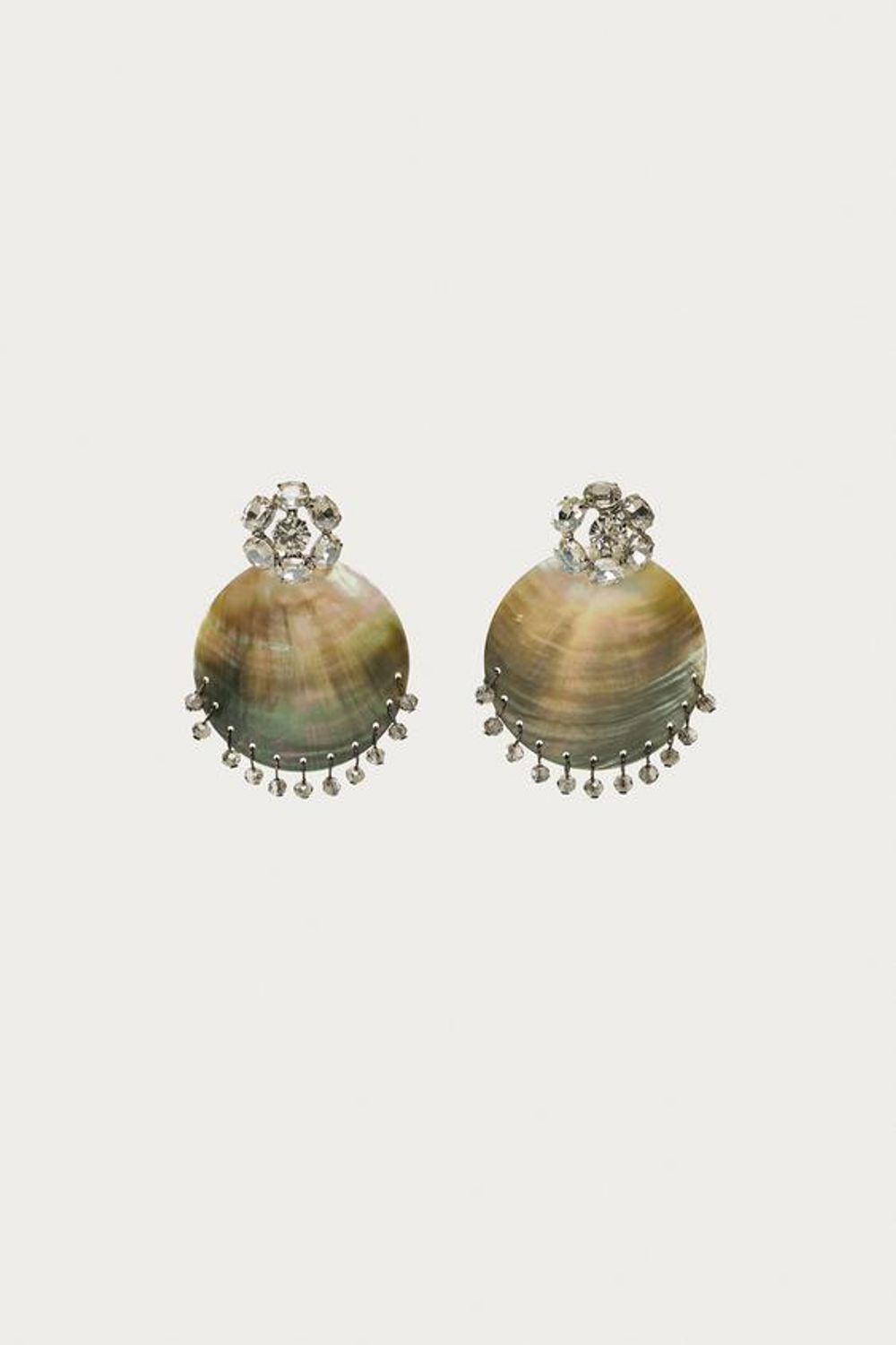ZARA X MARISA BERENSON СЕРЬГИ С КАМНЯМИ , СЕРЫЙ