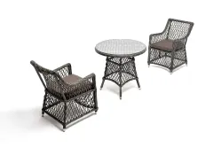 "Эспрессо-80 L" обеденная группа плетеная, цвет графит