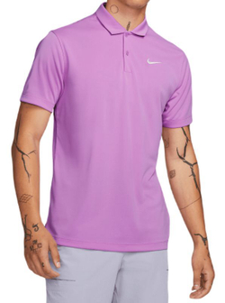 Мужское теннисное поло Nike Court Dri-Fit Solid Polo - rush fuchsia/white
