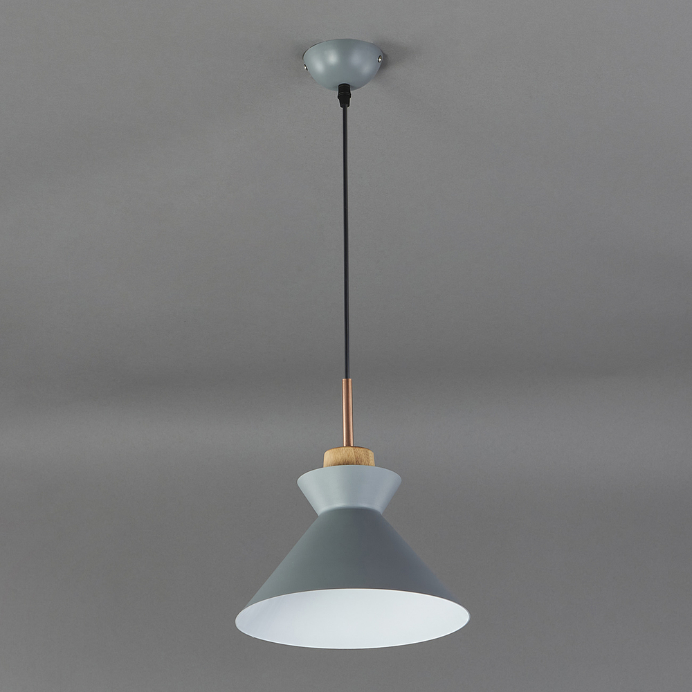 Подвесной светильник 1х40Вт Е27, металл, серый