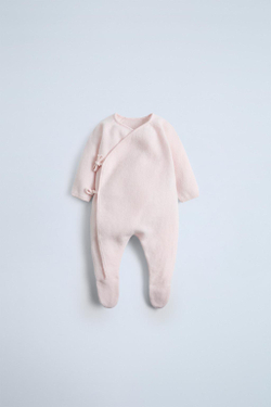 ZARA КОМБИНЕЗОН ИЗ 100% КАШЕМИРА, СВЕТЛО-РОЗОВЫЙ