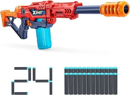 Игрушечное оружие X-Shot Excel Max Attack - Пусковая установка Бластер Максимальная аттака + 24 дротика - Икс-шот GXP-872580