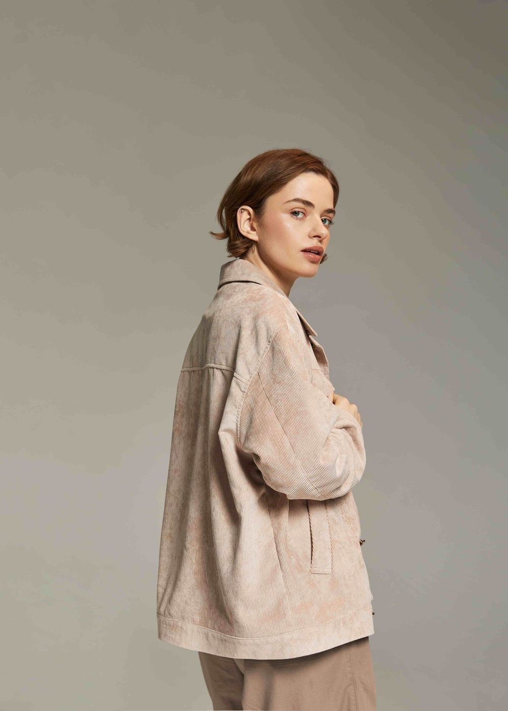 Куртка Called a Garment Corduroy work Светло-бежевая