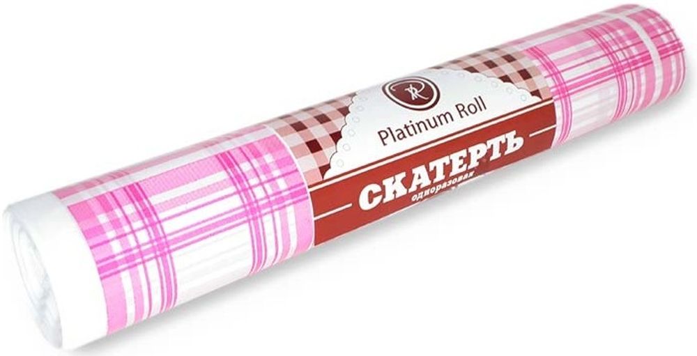 СКАТЕРТЬ Рулон Platinum Roll 110*180см, &quot;Красная клетка&quot; 5штук/рул, 20рул/меш. (Мешкофф)