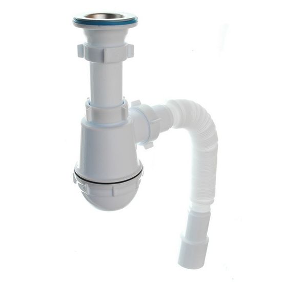 Сифон для мойки 3 1/2" 50 с гофрой