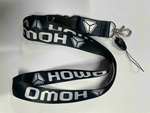 HOWO (черный) / Брелок, шнурок для ключей на шею HOWO, ланъярд, крафт, черный (1 шт)