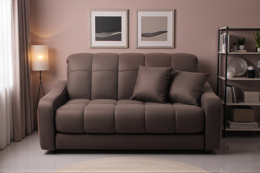 Диван Корал 155 Велютто 36 (110671) 191*115*95 см, Коричневый Велютто Аккордеон Фиеста в наличии