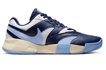 Мужские кроссовки теннисные Nike Court Lite 4 - white/psychic blue/midnight navy