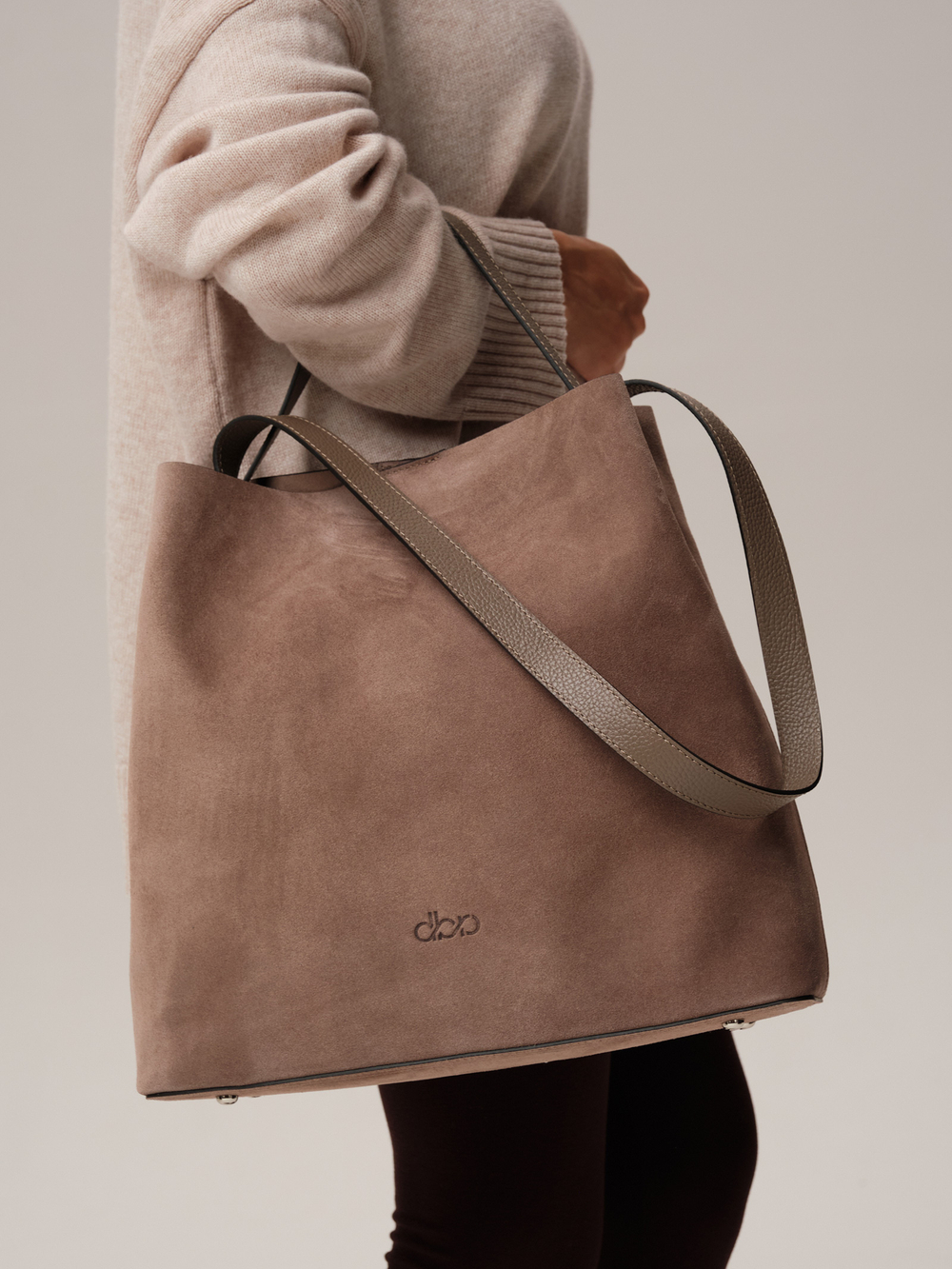 Замшевая сумка шоппер DBR 30948 капучино