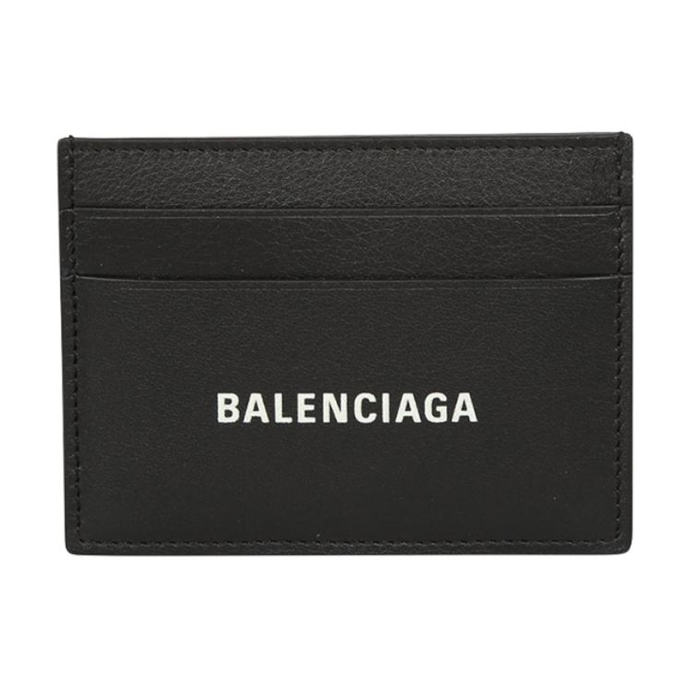 Balenciaga Leather Card Holder, Wallet Men"s Black