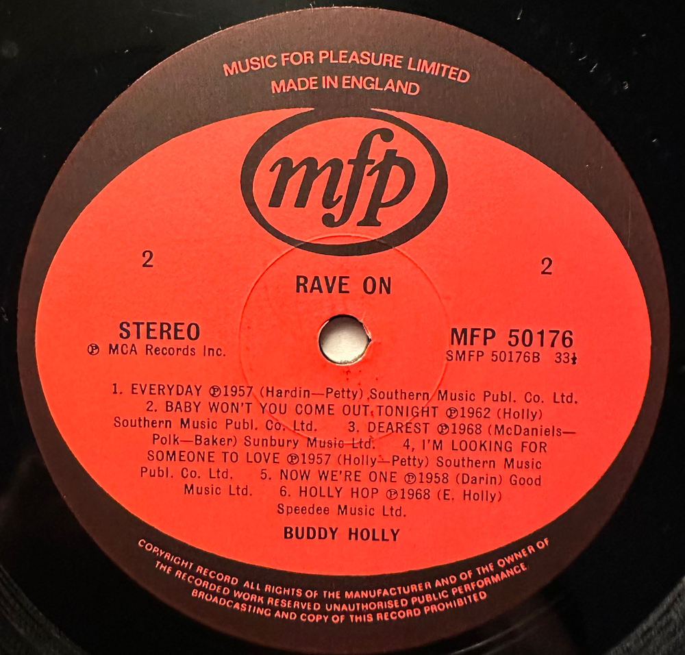 Buddy Holly - Rave On (Англия 1975г.)