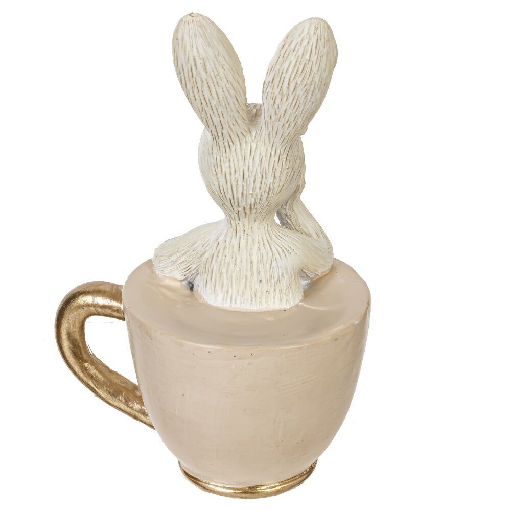 GAEM Фигурка декоративная "Заяц в чашке", L6,5 W5 H10 см
