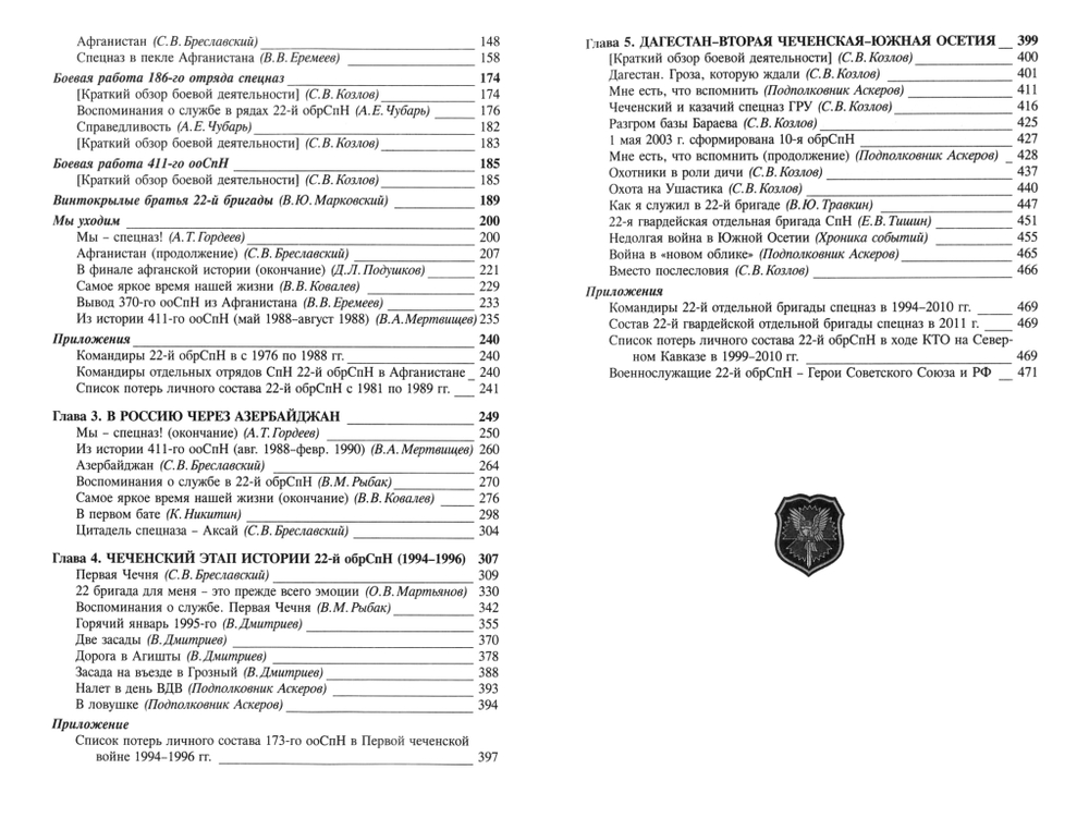 22 гвардейская отдельная бригада СПЕЦНАЗ: История 22 гвардейской отдельной бригады специального назначения в воспоминаниях солдат и сержантов, офицеров и генералов / Составитель С.В.Козлов