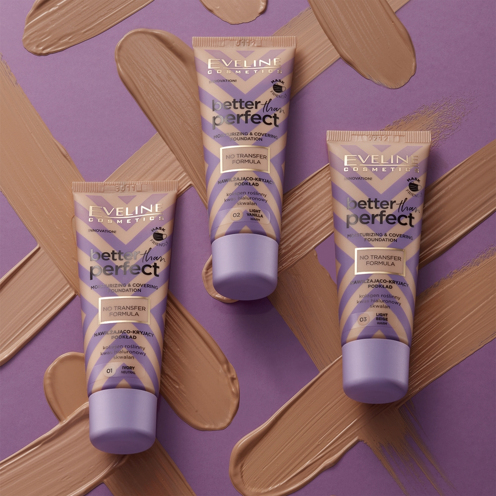 Eveline Cosmetics Better than Perfect - Тональная основа с увлажняющим действием оттенок 01 Ivory Neutral, 30 ml