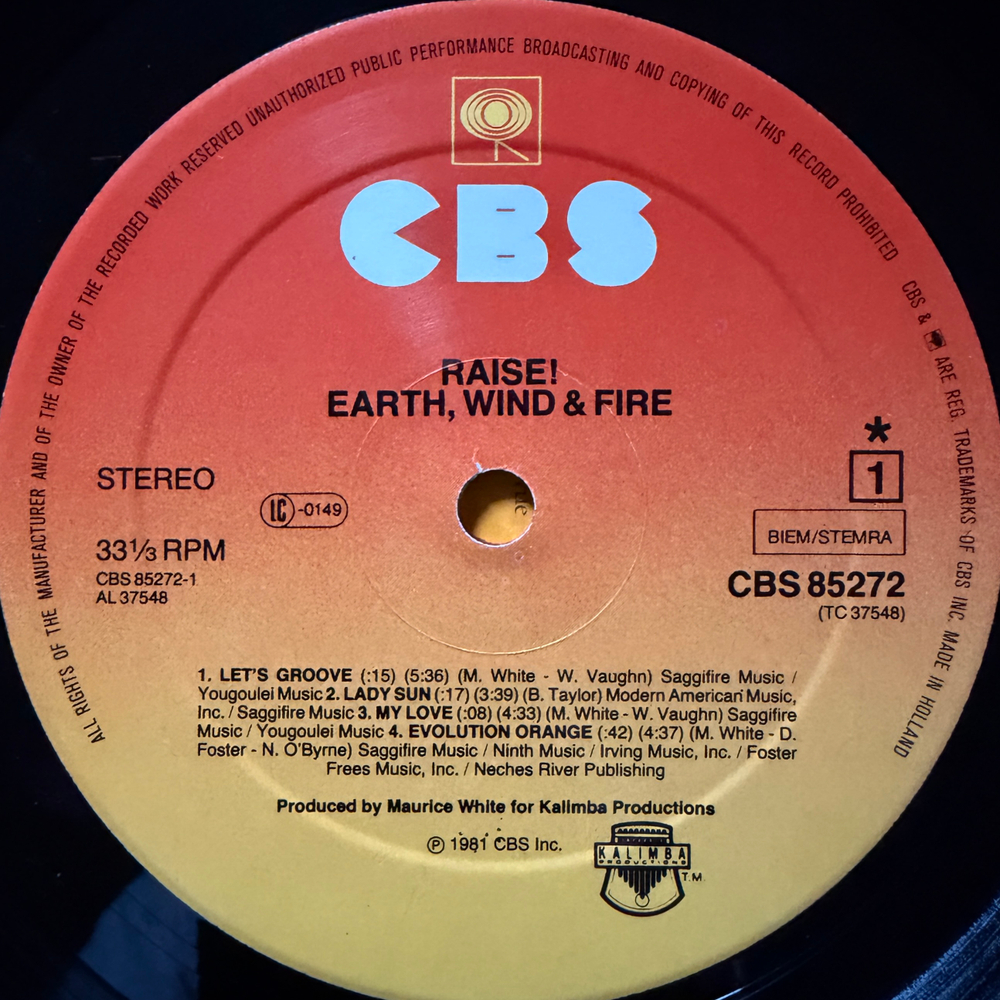 Earth, Wind & Fire - Raise! (Голландия 1981г.)