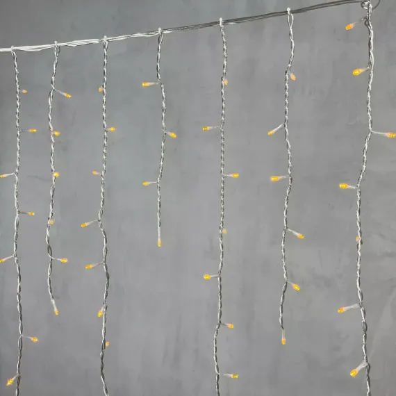 Светодиодная бахрома 5*0,9 м., 348 желтых LED ламп, силиконовый прозрачный провод, Beauty Led (ECC348-10-2Y)