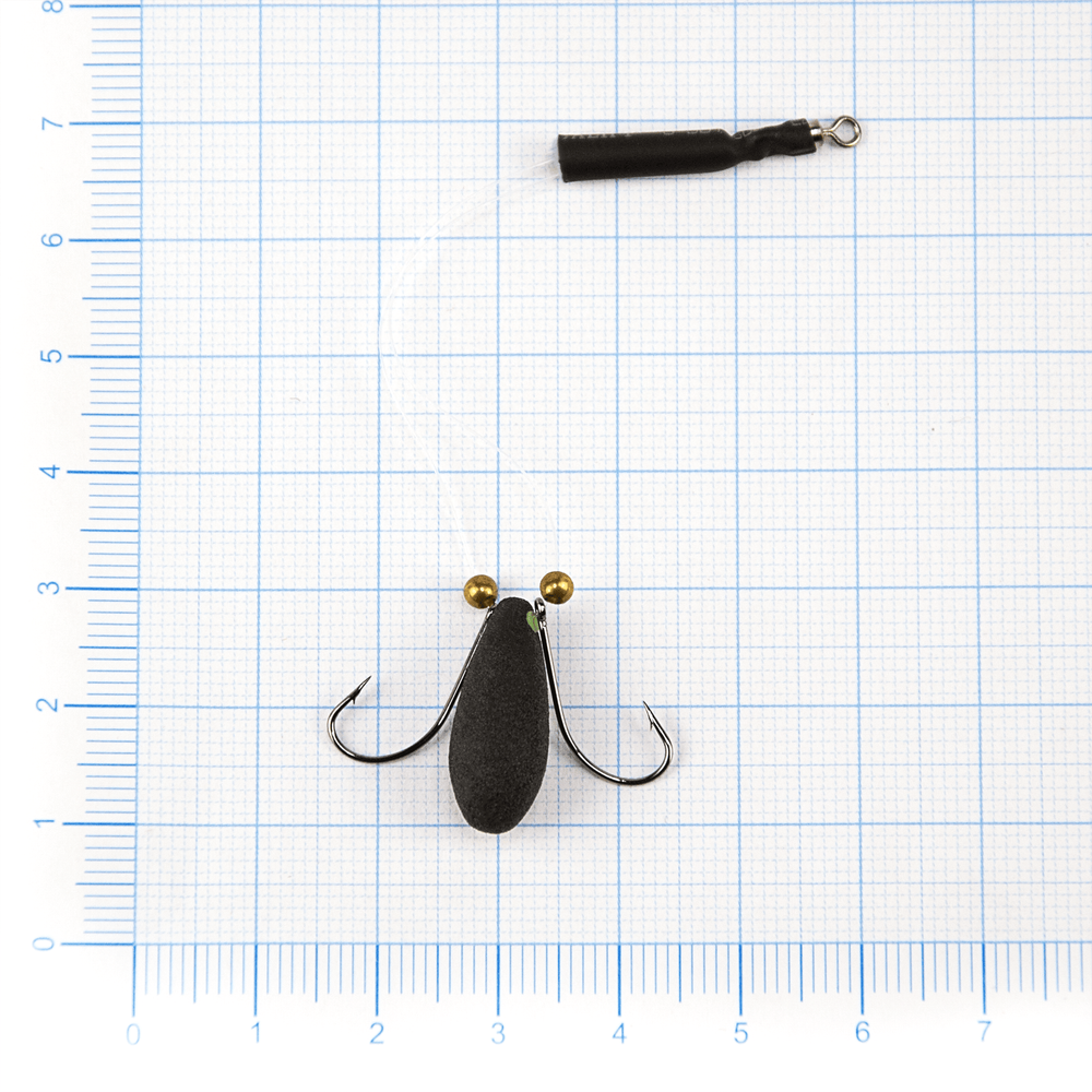 Мормышка "Балда-Жук" на флюорокарбоне, Черный