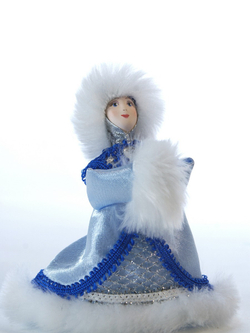 Кукла-подвеска Снегурочка-снежинка