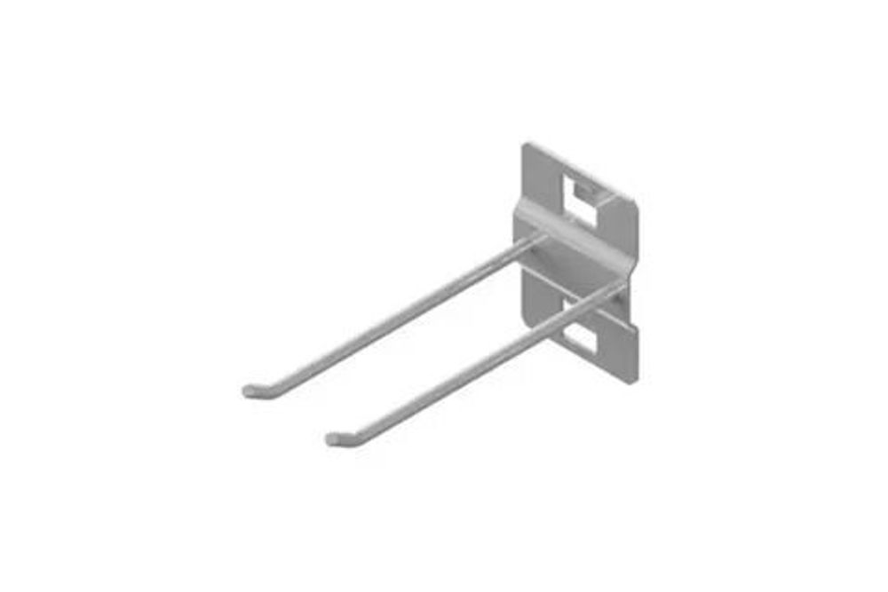 Крючок двойной (L=100 мм, B=30 мм) Home Space Металлик серебристый