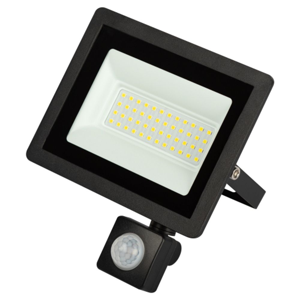 Прожектор светодиодный уличный ЭРА LPR-042-2-65K-050 50Вт 6500К 4000лм IP44 регулируемый ИК датчик | Прожекторы Стандарт