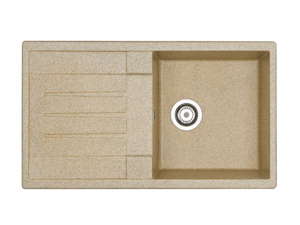 Кухонная Мойка Верона Одинарная с Крылом Песочная (аналог тем беж) NEW