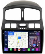 Магнитола для Hyundai Santa Fe 1 2000-2013 - FarCar 3048M монитор 9.5" QLED на Android 14, TS18, CarPlay, 4G SIM-слот