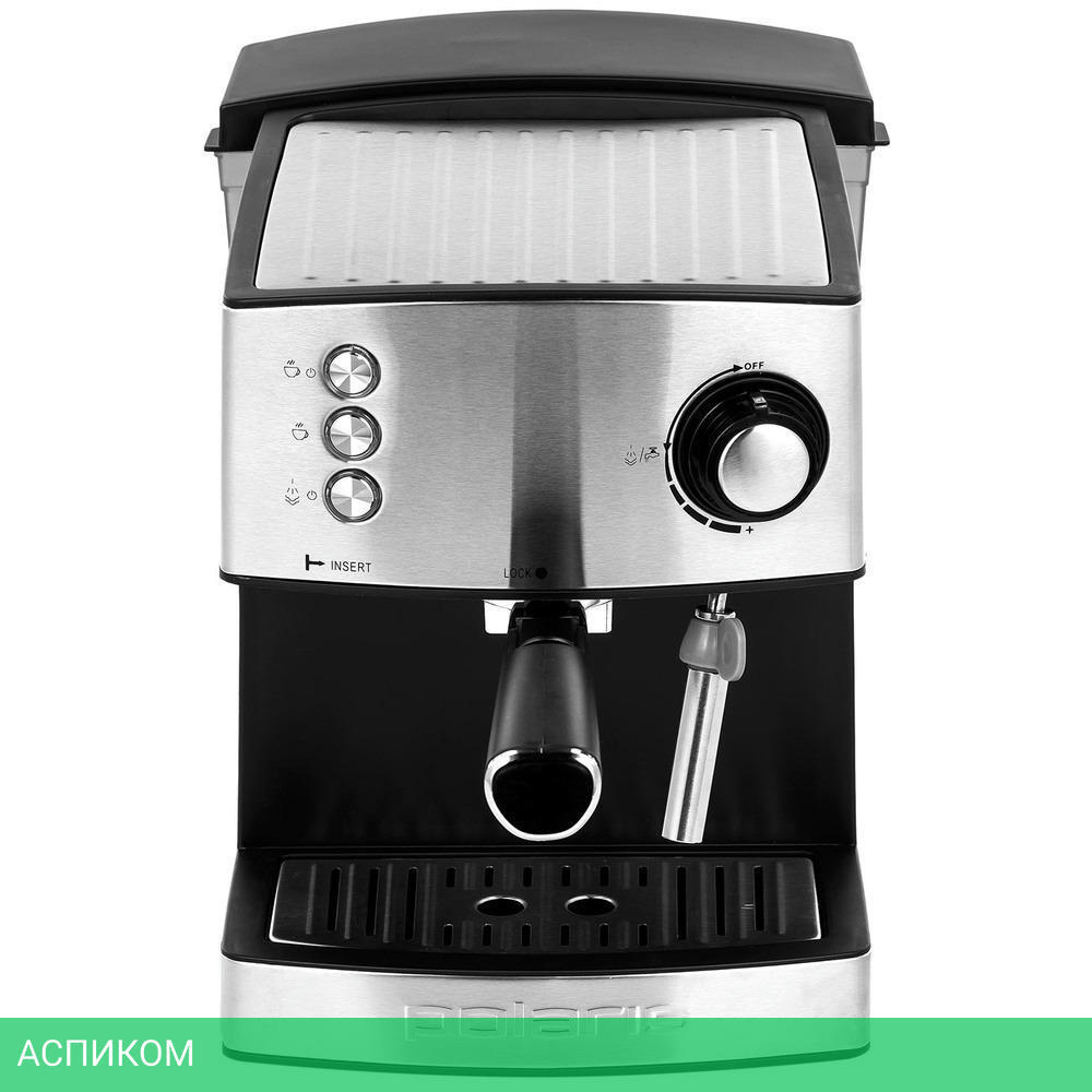 Кофеварка Polaris PCM 1537AE Adore Crema нержавеющая сталь/черный