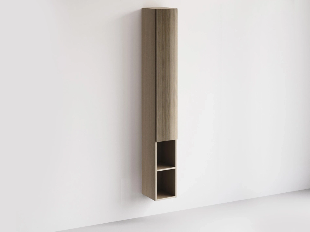 Шкаф навесной узкий с полками Canto