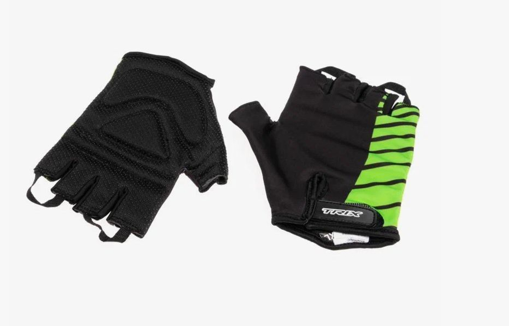 Перчатки TRIX nw  мужские, XL, коротк. пальцы, гелев. вставки, дышащая лайкра/искусств. замша, зелено-черные