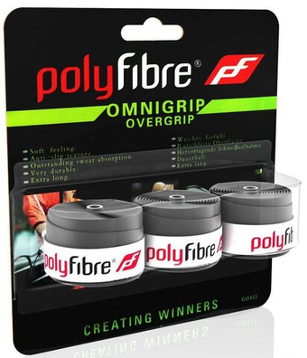 Теннисные намотки Polyfibre Omnigrip Overgrip 3P - серый