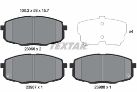 TEXTAR - 2396601-TET - Brake Pad Set, disc brake