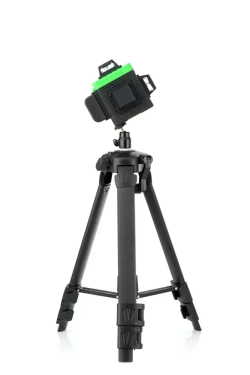 HIBIRU / Профессиональный лазерный уровень 3D со штативом, зеленый луч V-Basic дальность 30м, 12 лучей 360 градусов, самовыравнивание, кейс, пульт, откалиброван, гарантия